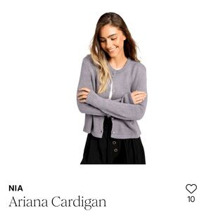 NIA Women's Ariana Cardigan in Gray- S/M
